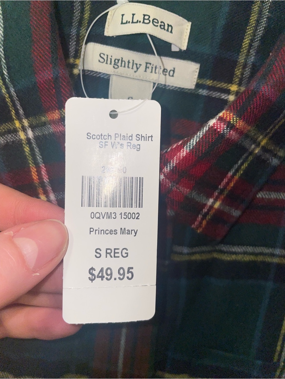 L.L. Bean Princes Mary Scotch Plaid Shirt Jacket - Red, Green, Yellow
